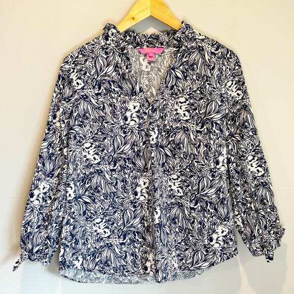 Lilly Pulitzer Koala Print Sherida Top - size Small - Picture 2 of 7